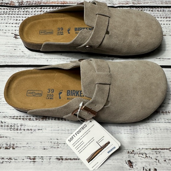 NWT Birkenstock Boston Clog Taupe Size 6 7 7.5 8 8.5 9 9.5 Soft Footbed Women’s - Picture 4 of 5